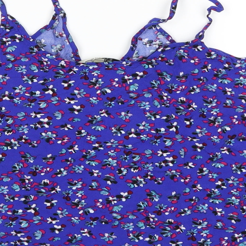 Womens UK Size 10 Papaya Blue Basic Tank