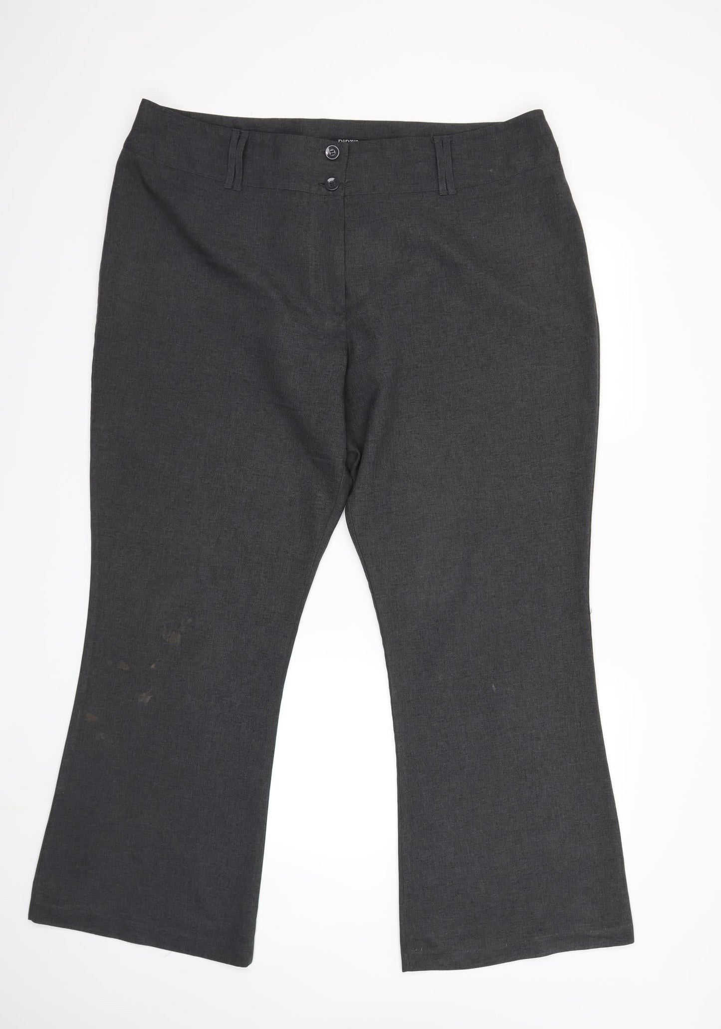 Papaya Womens Grey   Trousers  Size 24 L31 in