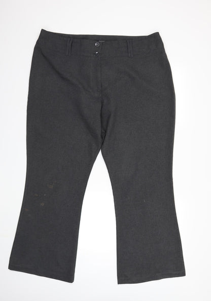 Papaya Womens Grey   Trousers  Size 24 L31 in