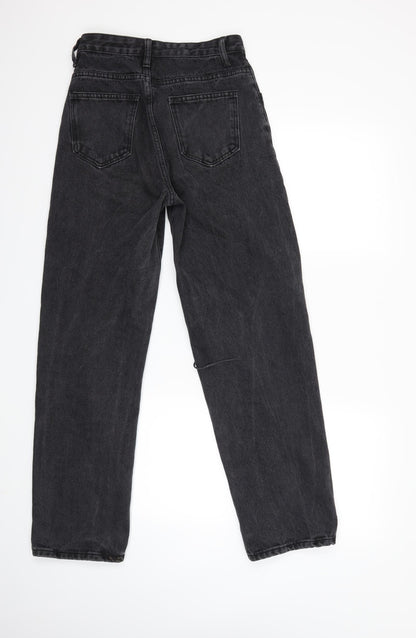 SheIn Womens Black  Denim Straight Jeans Size XS L30 in
