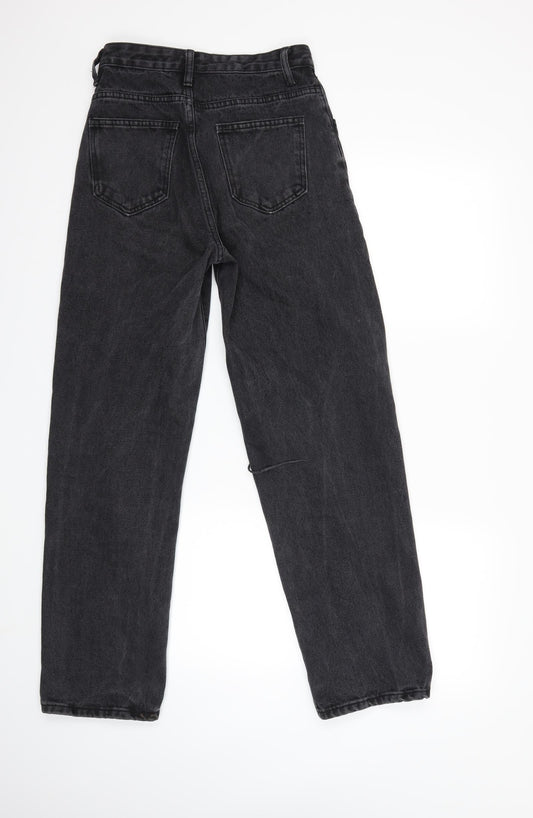 SheIn Womens Black  Denim Straight Jeans Size XS L30 in