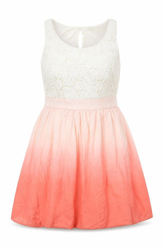 Front view of Blue Vanilla women’s pink skater dress, size UK 8