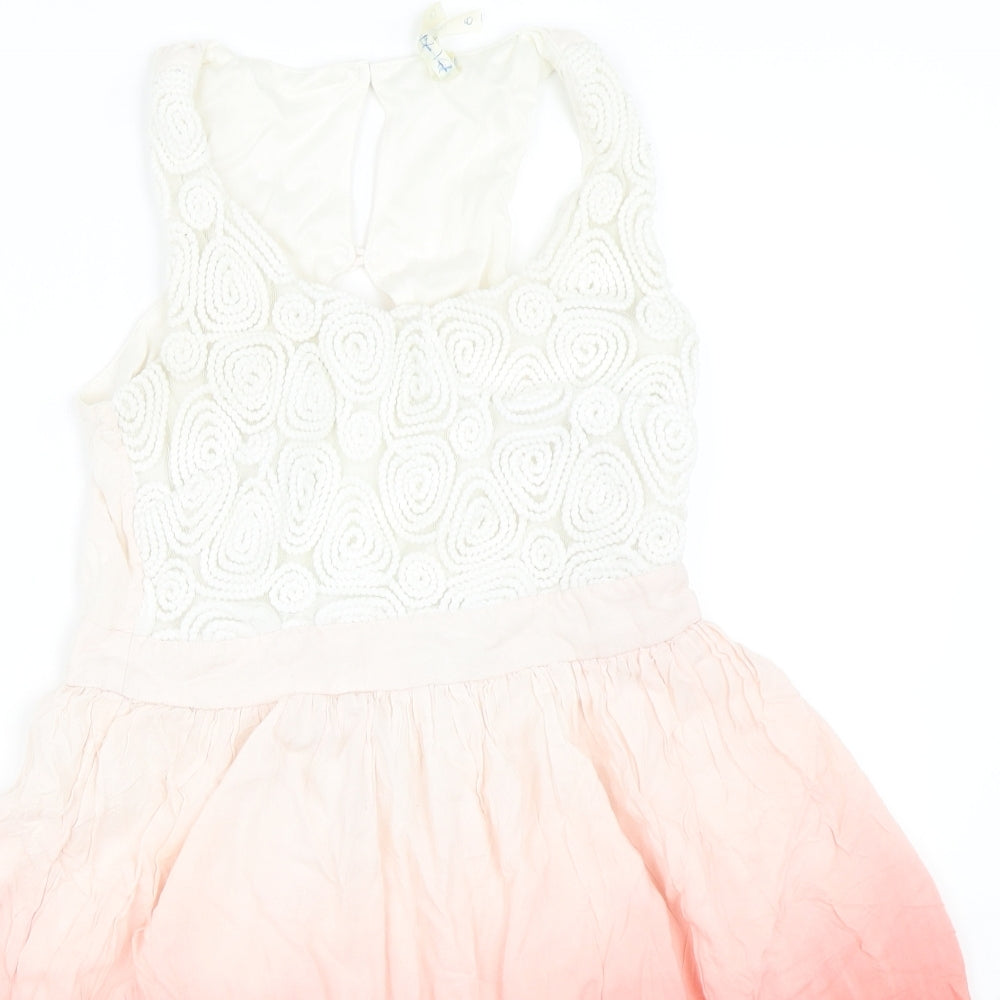 Blue Vanilla Womens Pink   Skater Dress  Size 8