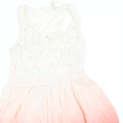 Blue Vanilla Womens Pink   Skater Dress  Size 8