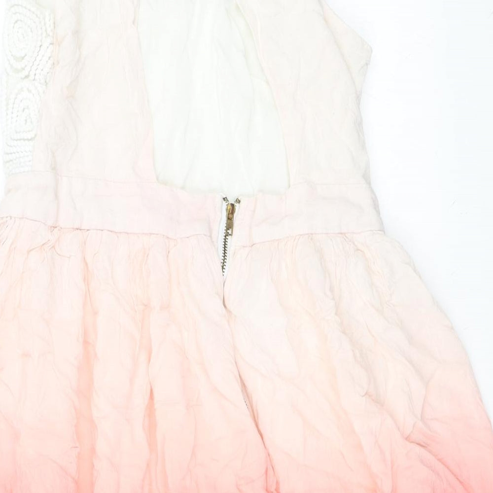 Blue Vanilla Womens Pink   Skater Dress  Size 8