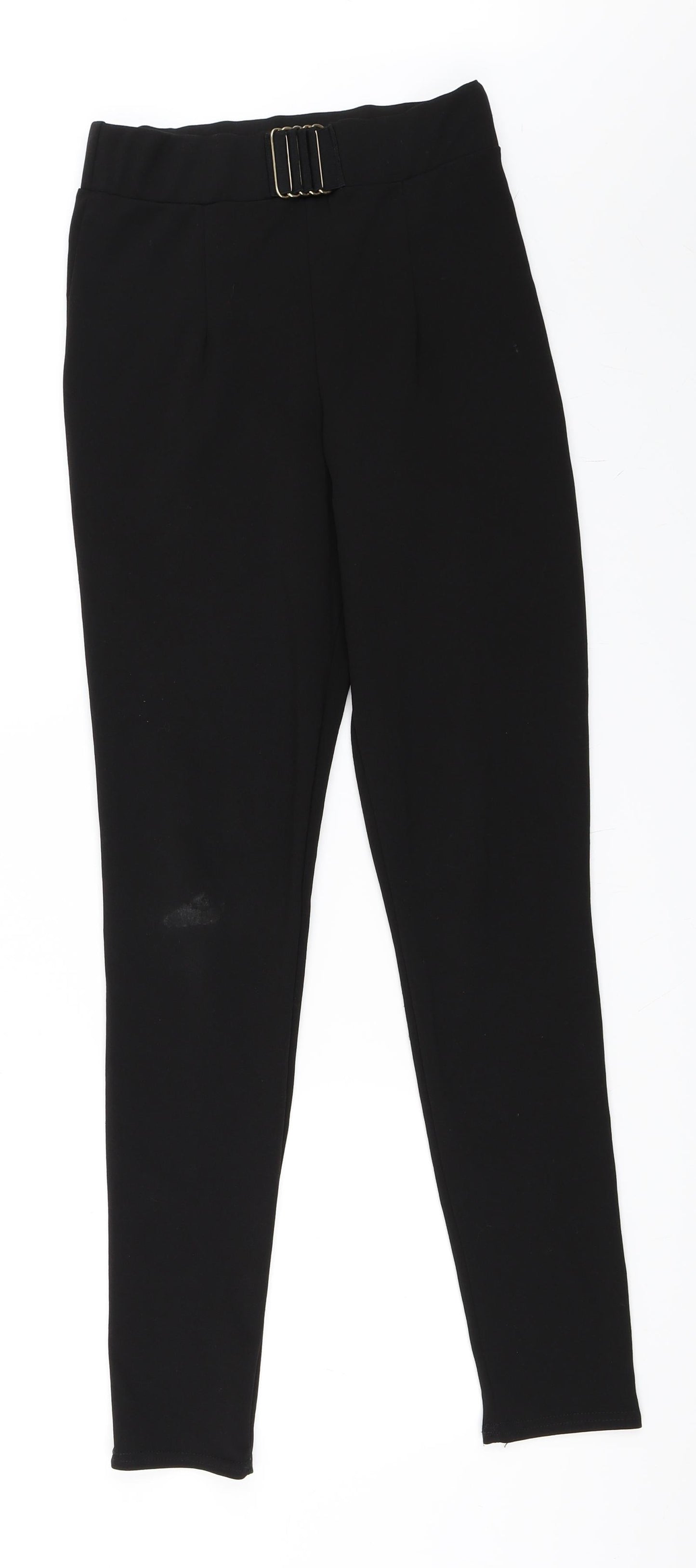 Womens UK Size 8 PRETTYLITTLETHING Regular Fit Carrot Black Trousers