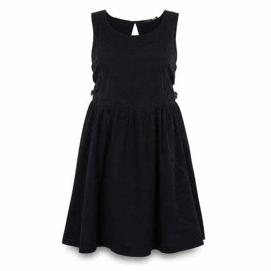 Front view of Forever 21 women’s black skater dress, size M