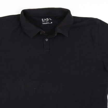 Easy Mens Black    Polo Size M