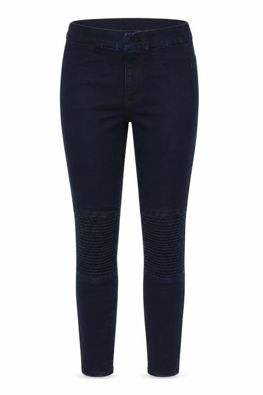 Front view of Gap women’s blue skinny jeans, size UK 24, 27-inch leg