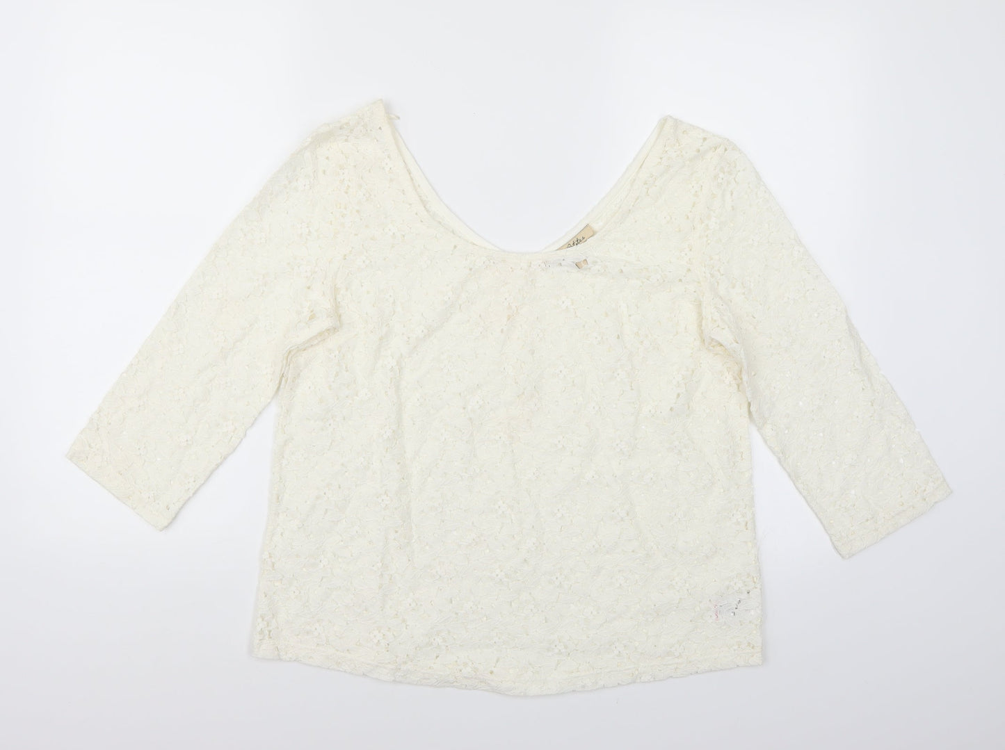 Womens UK Size 12 NEXT White Basic T-Shirt