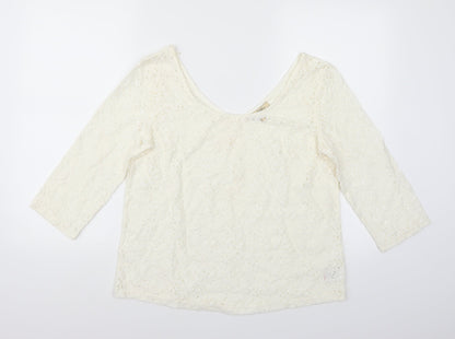 Womens UK Size 12 NEXT White Basic T-Shirt