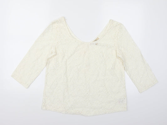 Womens UK Size 12 NEXT White Basic T-Shirt