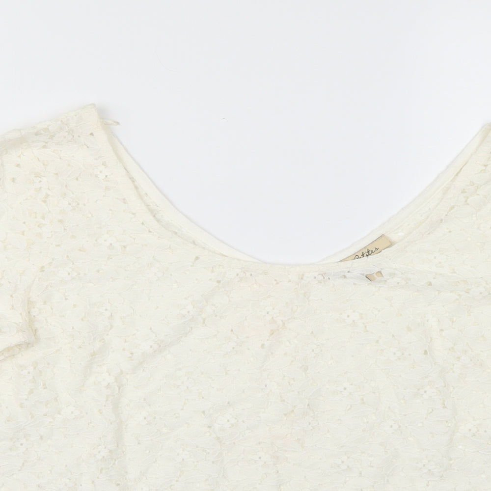 Womens UK Size 12 NEXT White Basic T-Shirt