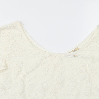 Womens UK Size 12 NEXT White Basic T-Shirt