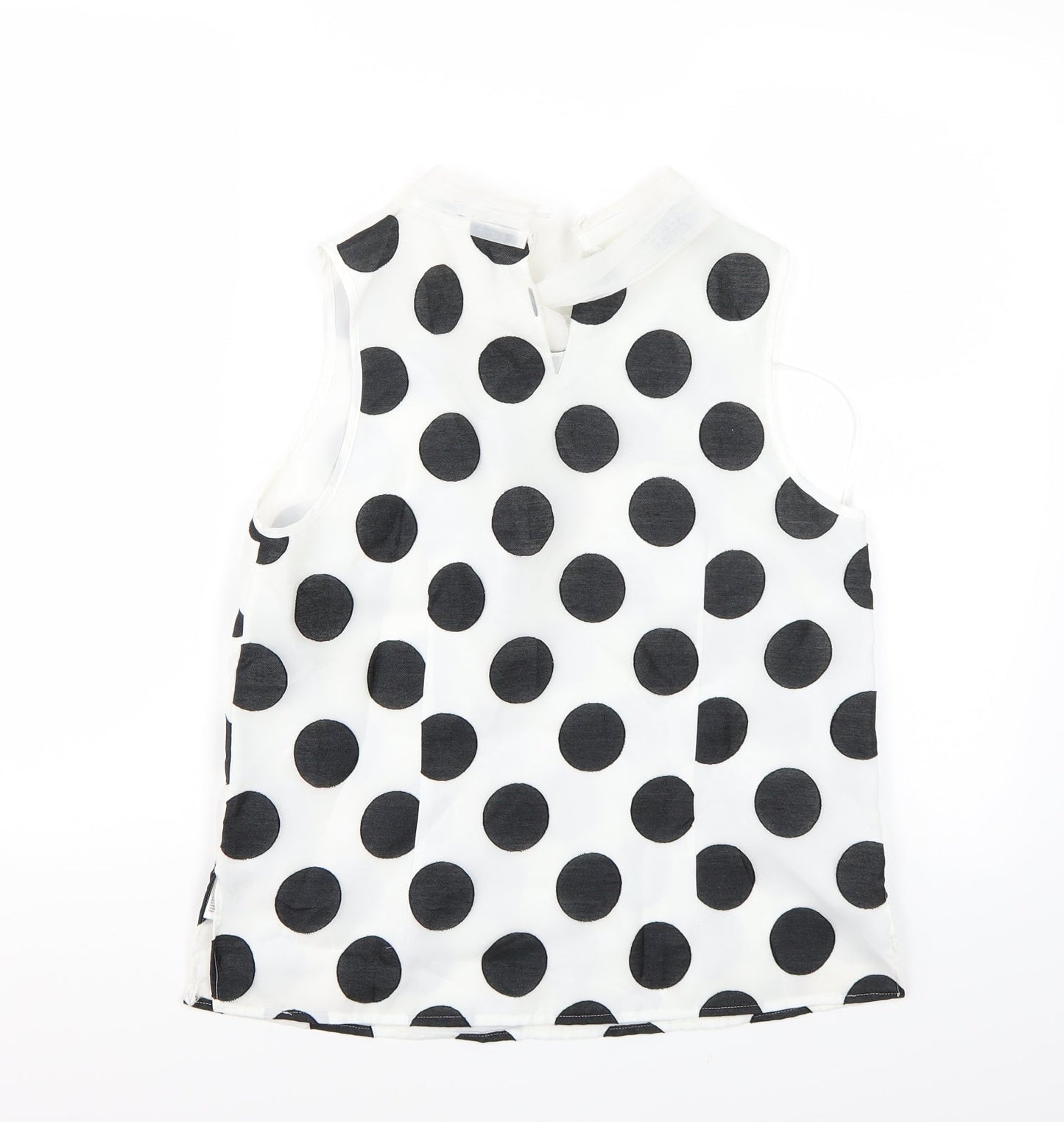 Coast Womens White Polka Dot  Basic Blouse Size 10