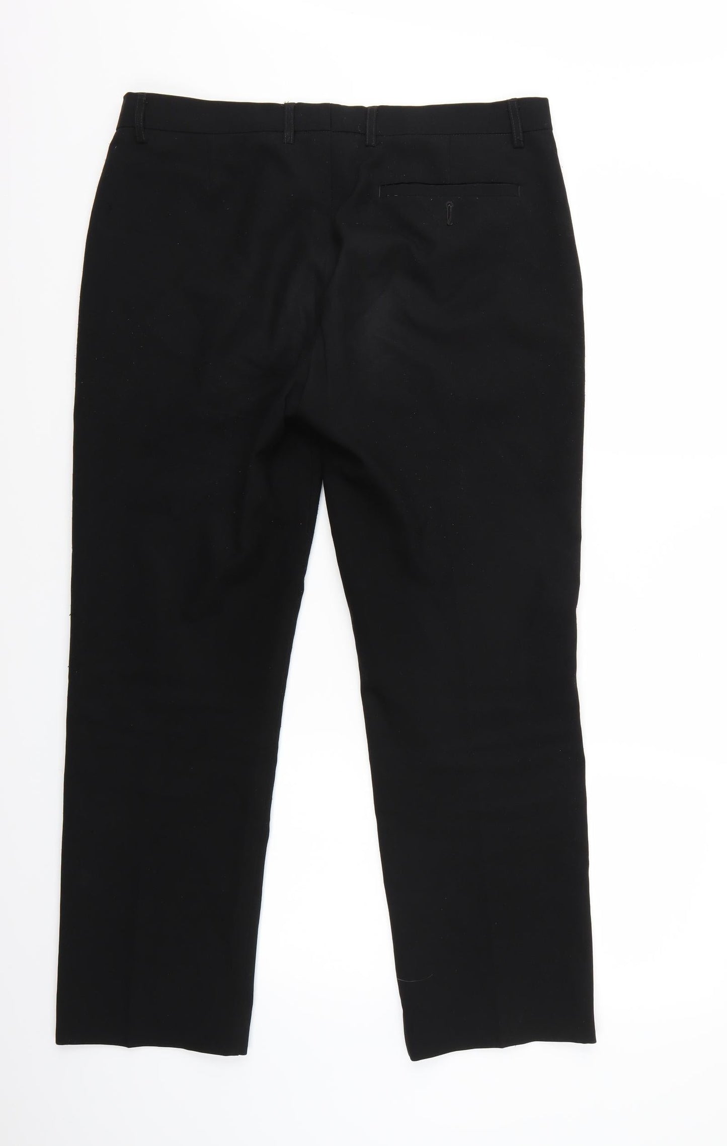 Womens UK Size 34 Peacocks Regular Fit  Black Trousers