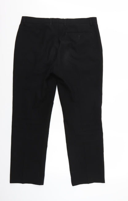 Womens UK Size 34 Peacocks Regular Fit  Black Trousers
