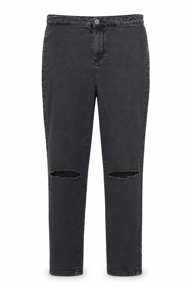 Womens UK Size 14 Denim & Co. Regular Fit Straight Black Jeans