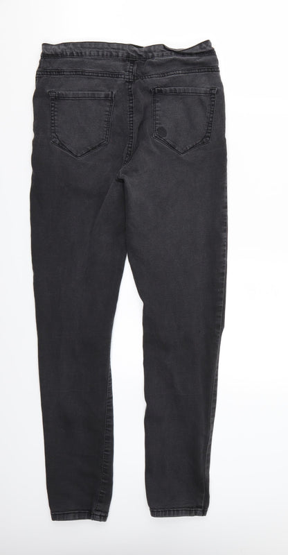 Denim & Co. Womens Black   Straight Jeans Size 14 L31 in