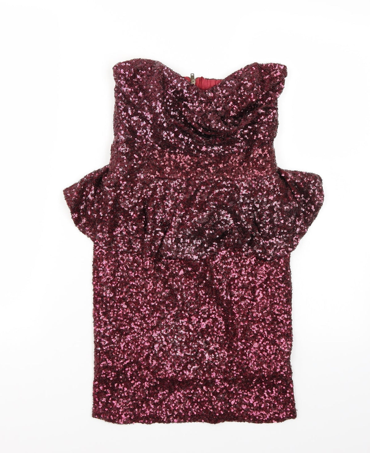 Additional front view of Mismo women’s purple a-line, size UK 8