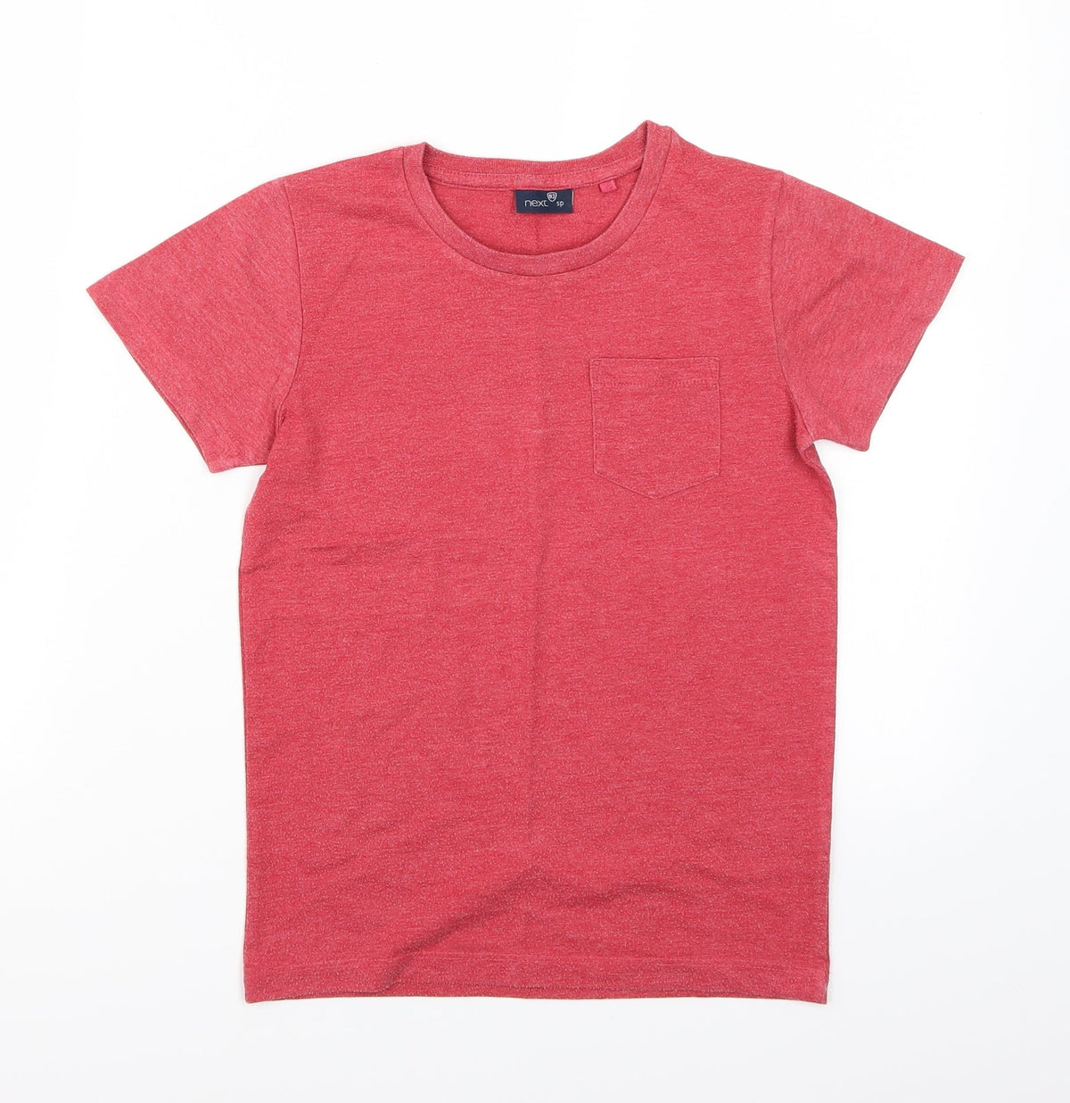 Additional front view of Next boys’ red basic t-shirt, size 7, years