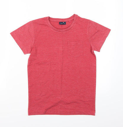 Additional front view of Next boys’ red basic t-shirt, size 7, years