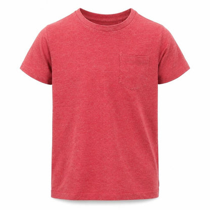 Front view of Next boys’ red basic t-shirt, size 7, years