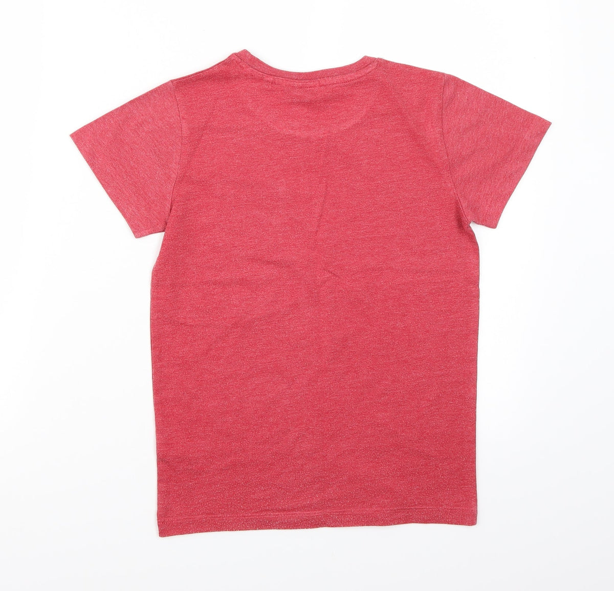 Back view of Next boys’ red basic t-shirt, size 7, years