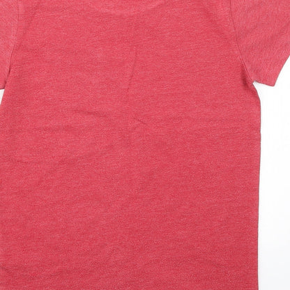 Brand and care label for Next boys’ red basic t-shirt, size 7, years