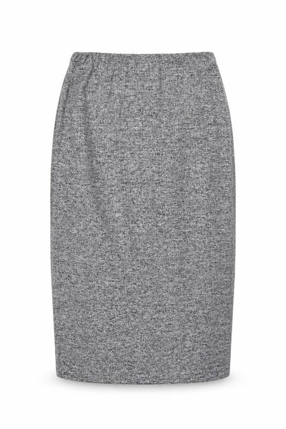 Front view of River Island women’s grey a-line skirt, size UK 8
