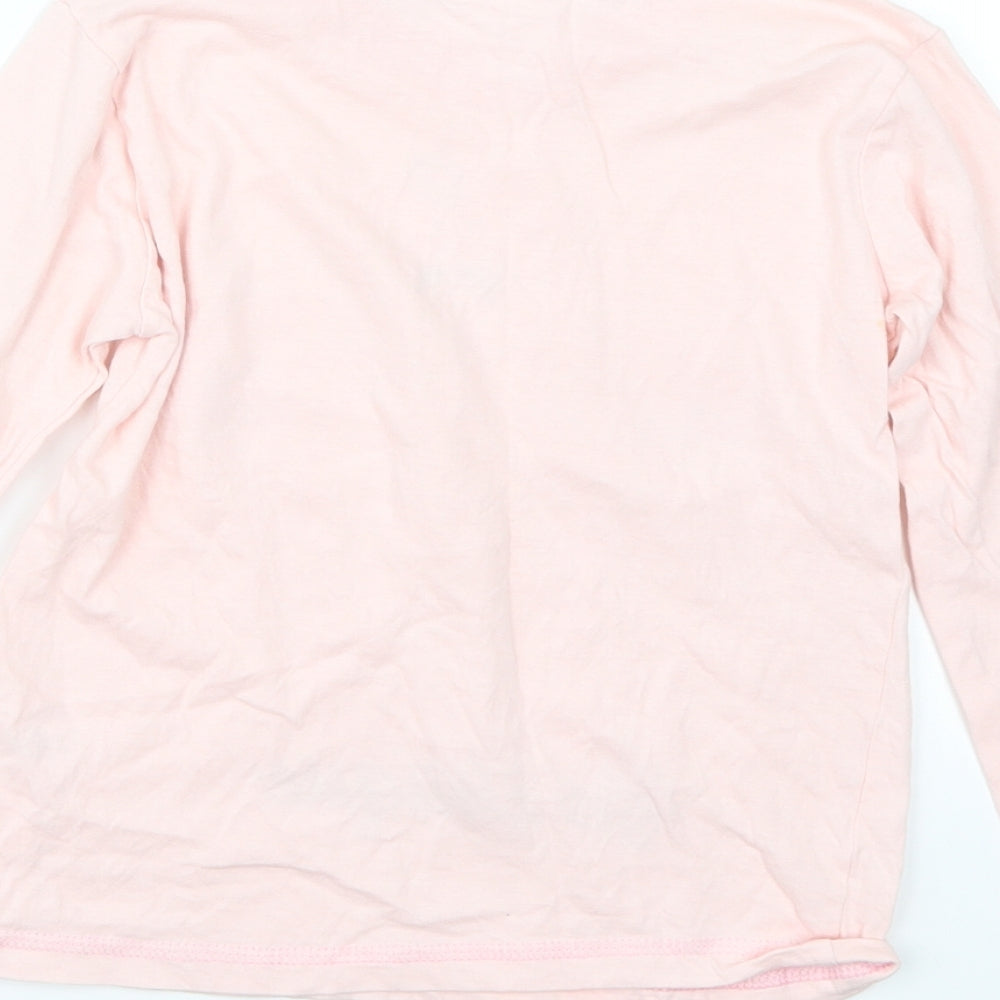 Preworn Girls Pink   Basic T-Shirt Size 6-7 Years