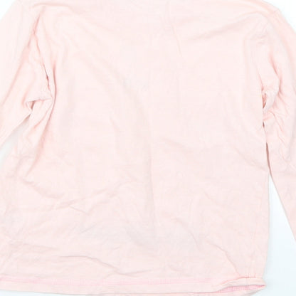 Preworn Girls Pink   Basic T-Shirt Size 6-7 Years