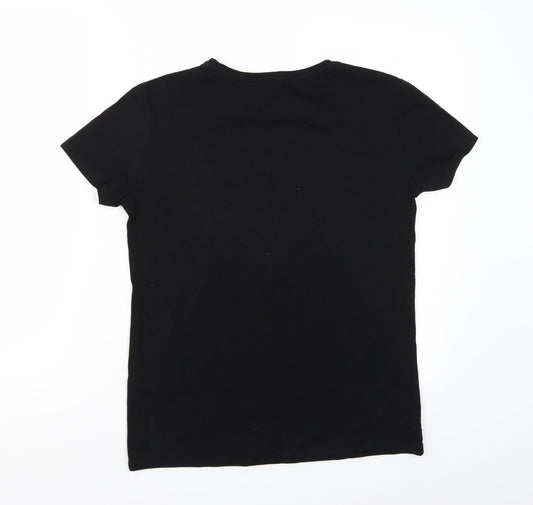 Papaya Womens Black   Basic T-Shirt Size 8
