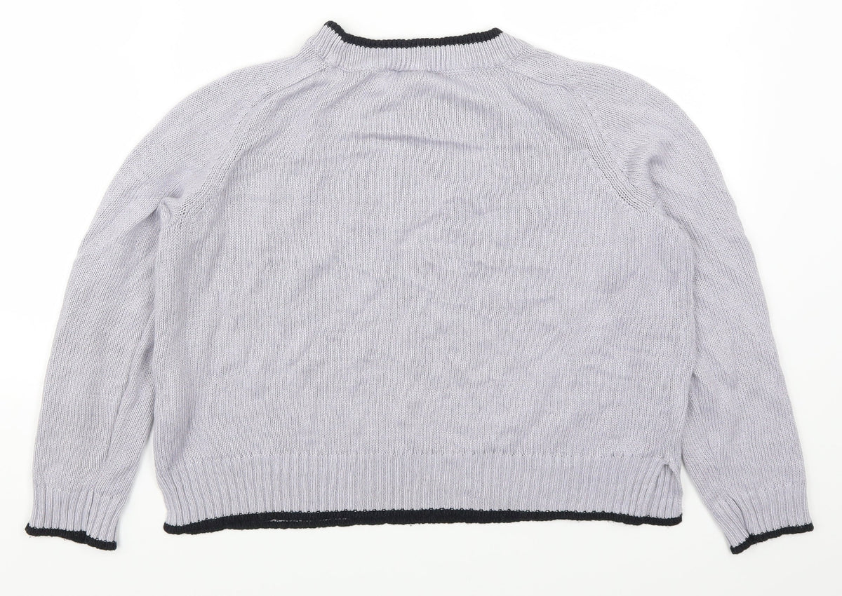 Back view of H&M women’s purple jumper, size S
