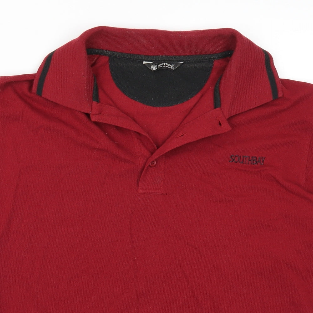 Southbay Mens Red    Polo Size M