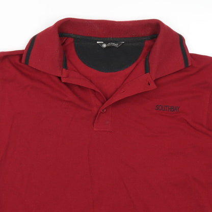 Southbay Mens Red    Polo Size M