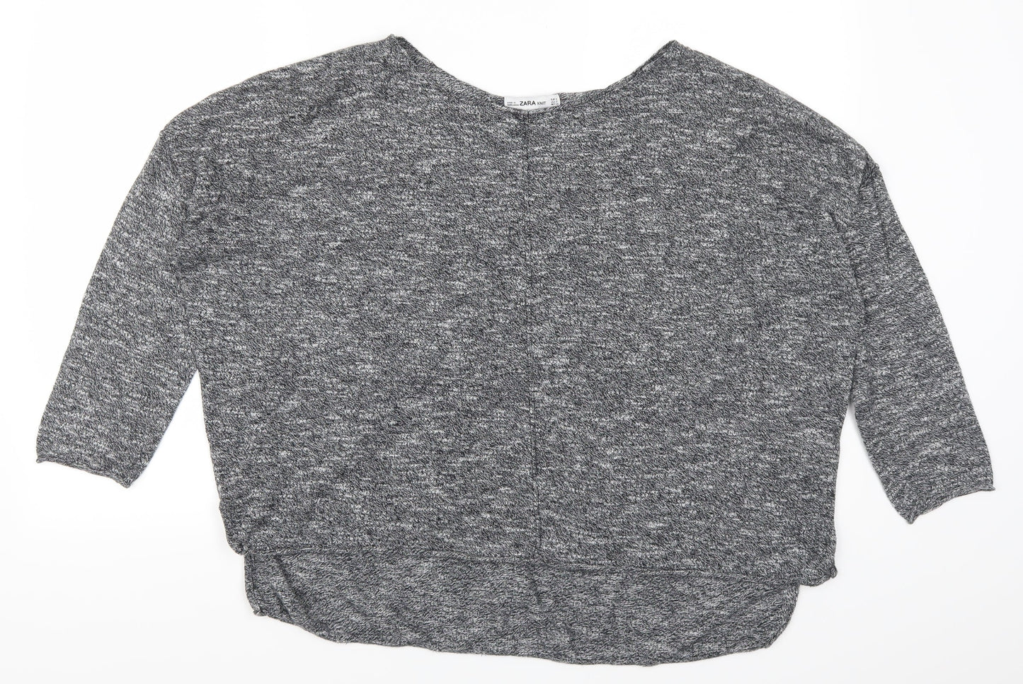 Womens UK Size S Zara Grey Basic Polo