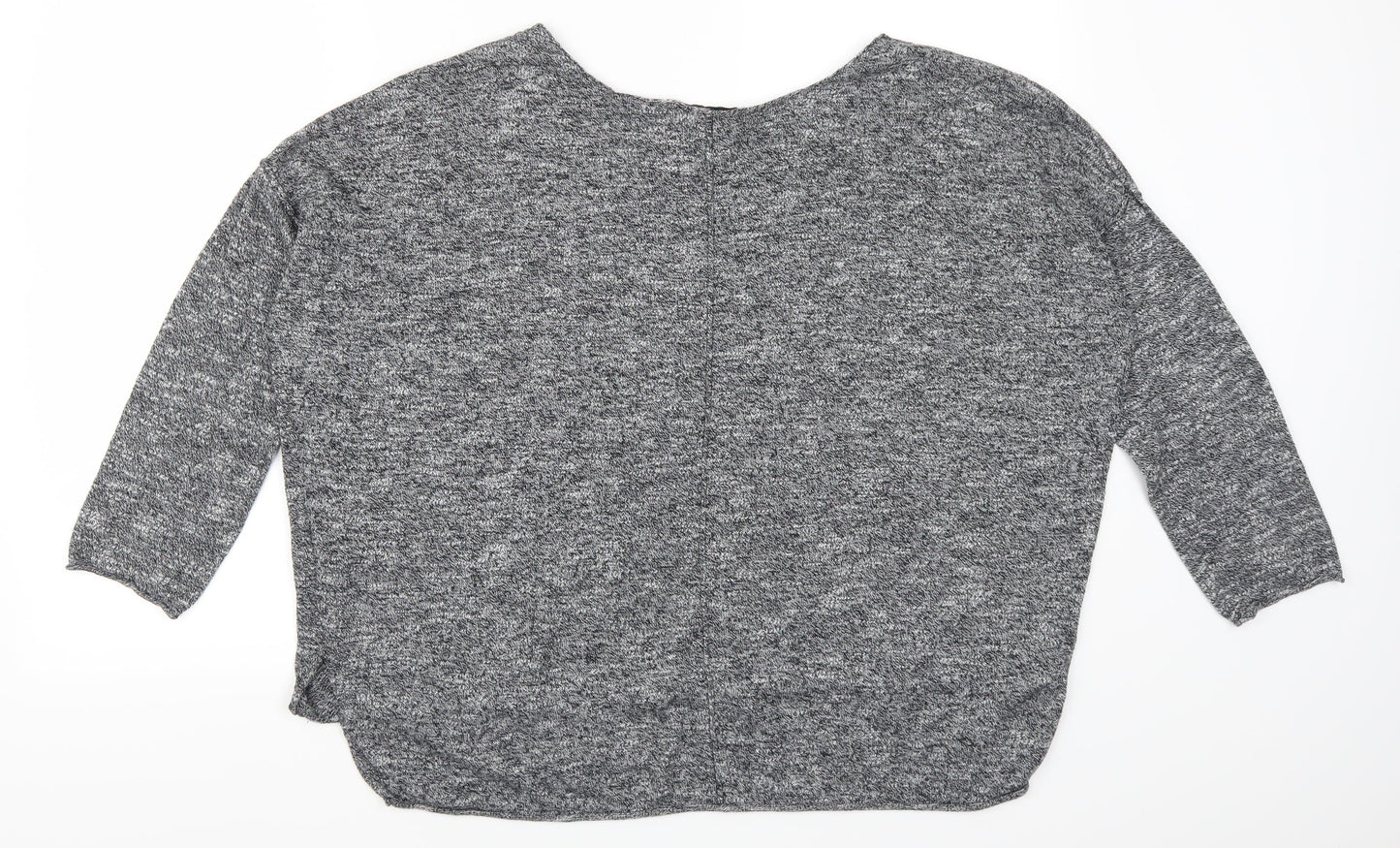 Womens UK Size S Zara Grey Basic Polo