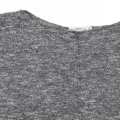 Womens UK Size S Zara Grey Basic Polo