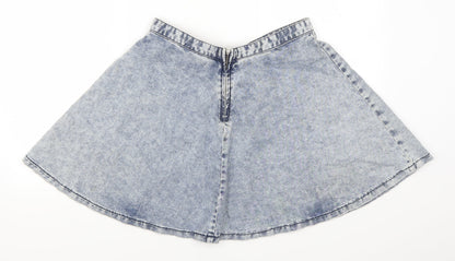 Womens UK Size 30 in Topshop Blue Skater Skirt