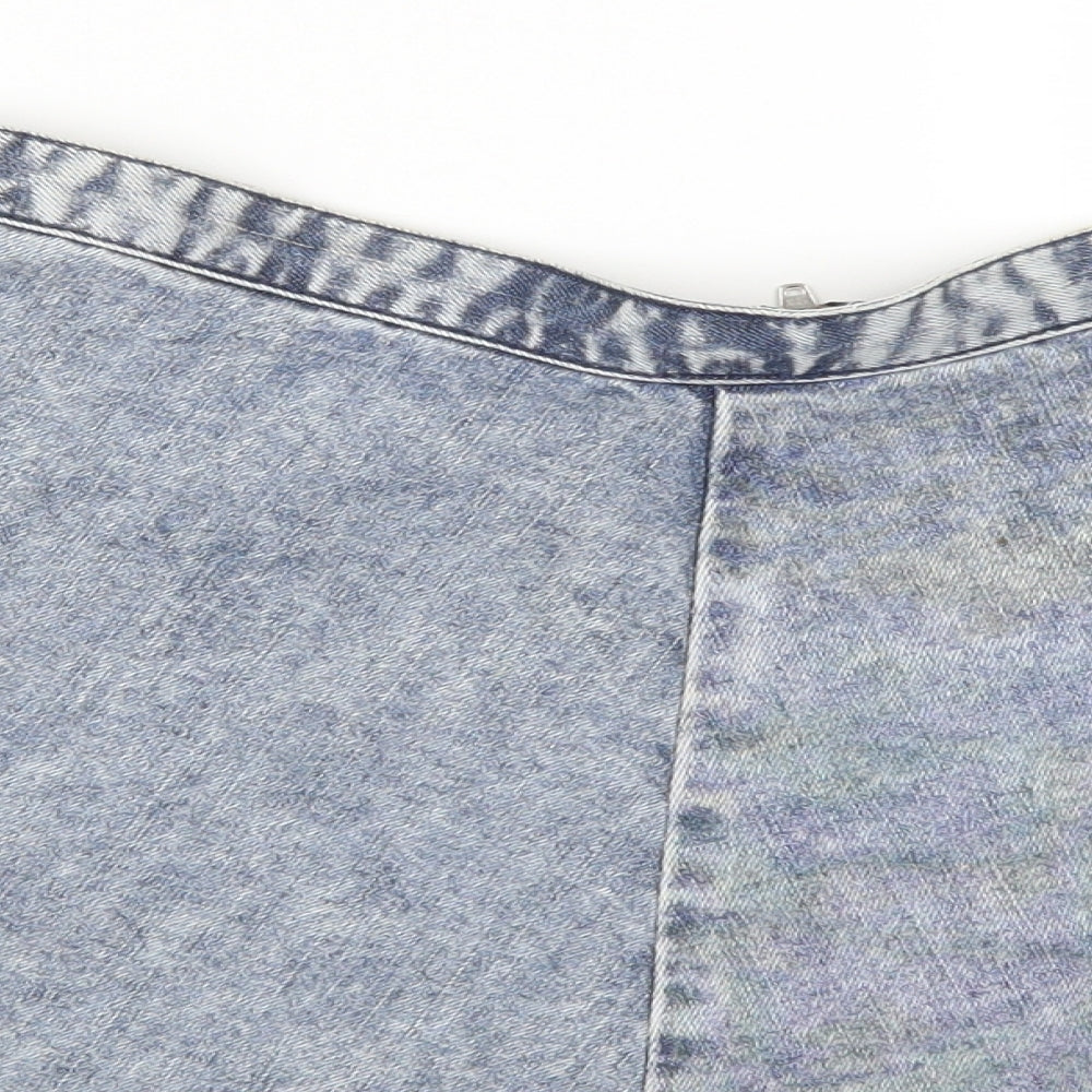 Womens UK Size 30 in Topshop Blue Skater Skirt