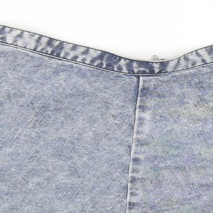 Womens UK Size 30 in Topshop Blue Skater Skirt