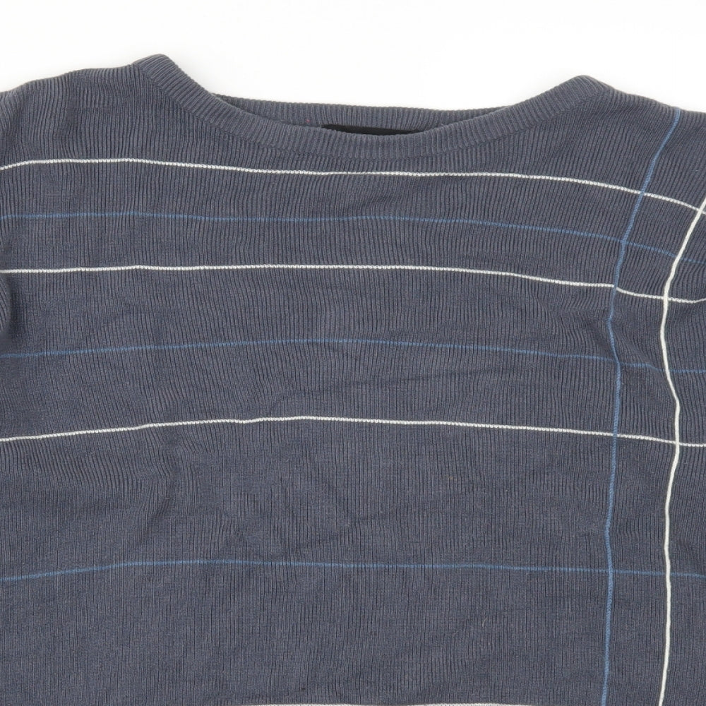 Officers Club Mens Blue Striped  Pullover Jumper Size XL