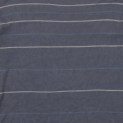 Officers Club Mens Blue Striped  Pullover Jumper Size XL