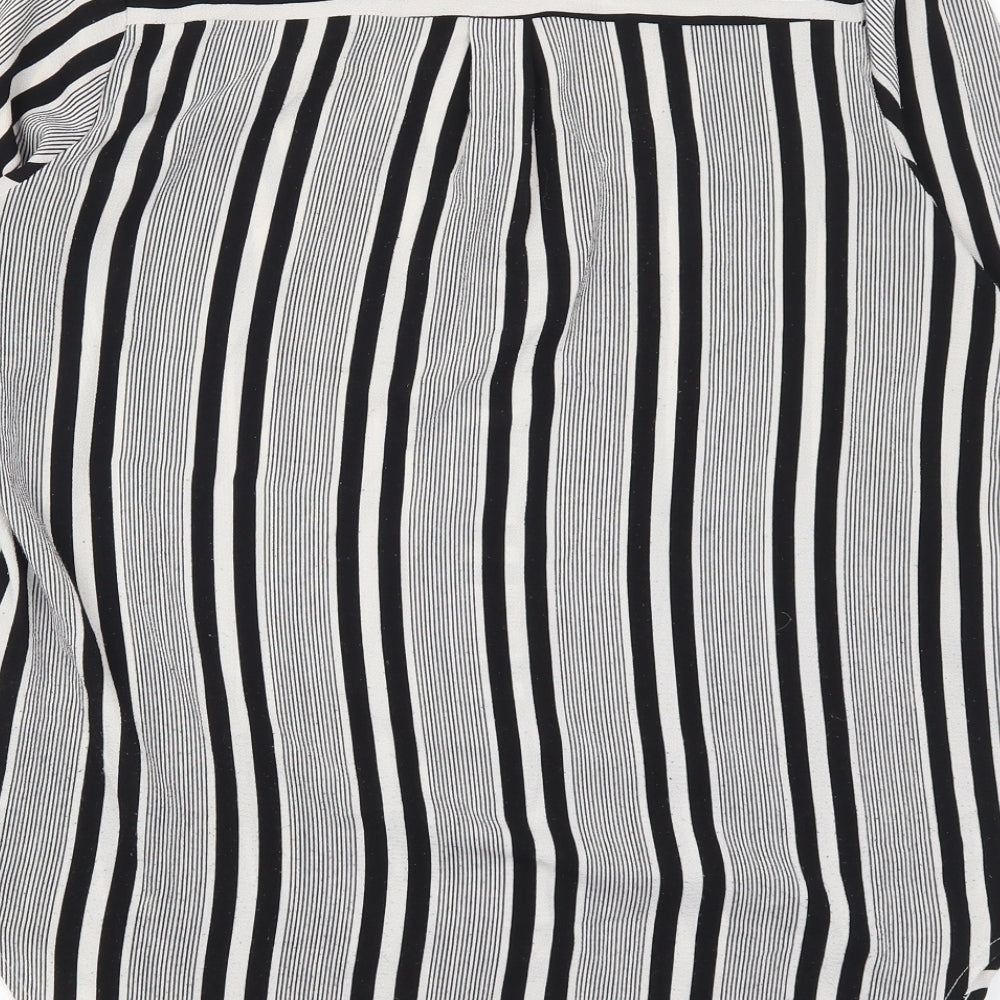Cameo Rose Womens Grey Striped  Basic Button-Up Size 10