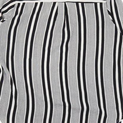 Cameo Rose Womens Grey Striped  Basic Button-Up Size 10