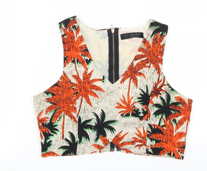 Womens UK Size 10 Fashion Union Orange Cropped Tank