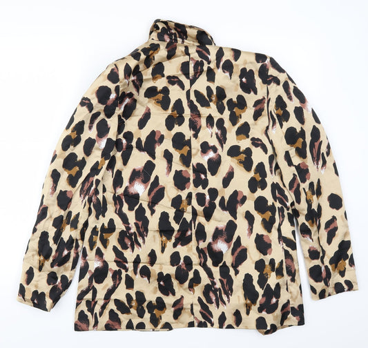 Missguided Womens Beige Animal Print  Jacket  Size 8