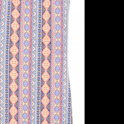 New Look Womens Blue Geometric  Tank Dress  Size 10