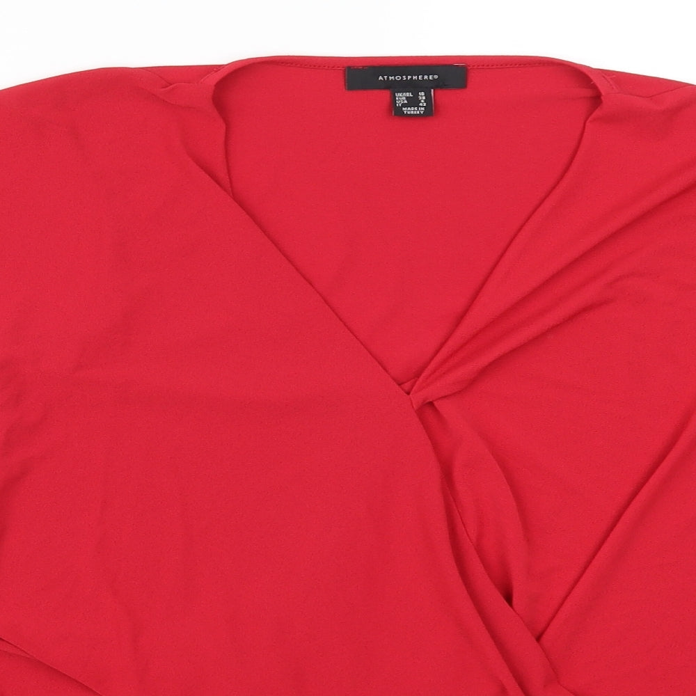 Atmosphere Womens Red   Basic T-Shirt Size 10